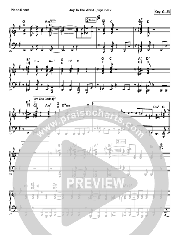 Joy To The World Piano Sheet (Micah Stampley / Sheri Jones-Moffet)