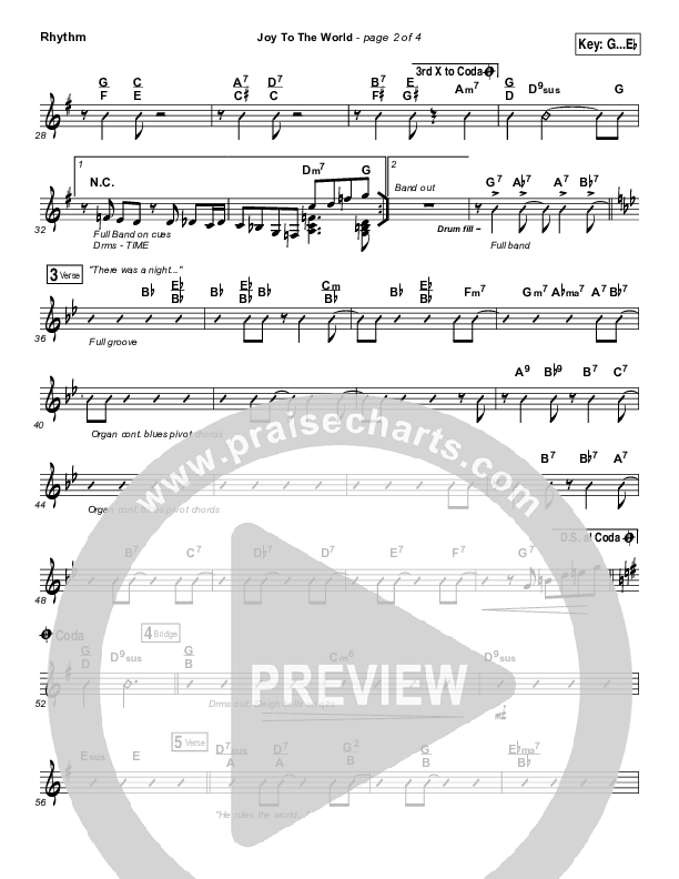 Joy To The World Rhythm Chart (Micah Stampley / Sheri Jones-Moffet)