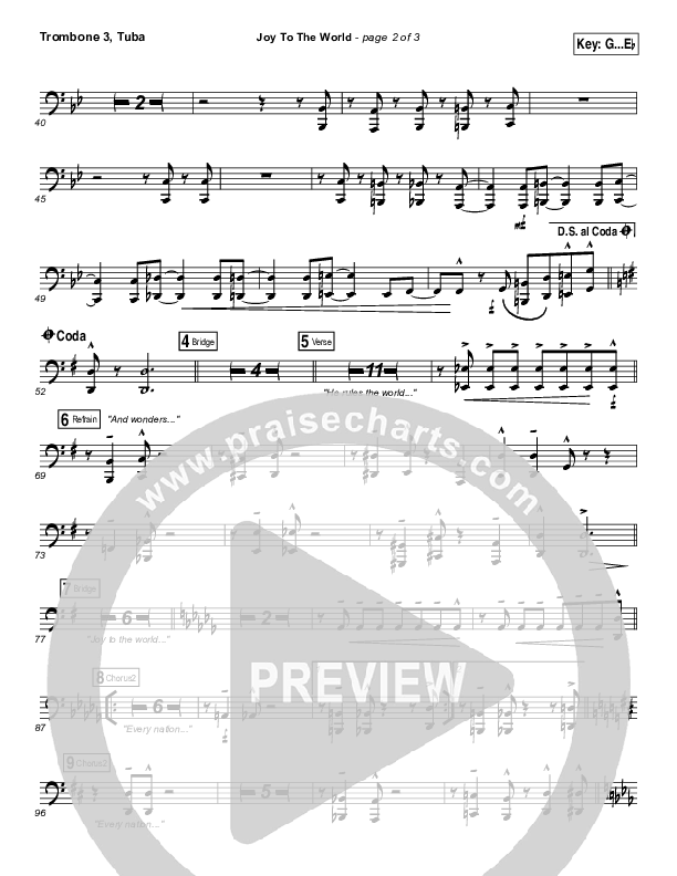 Joy To The World Trombone 3/Tuba (Micah Stampley / Sheri Jones-Moffet)