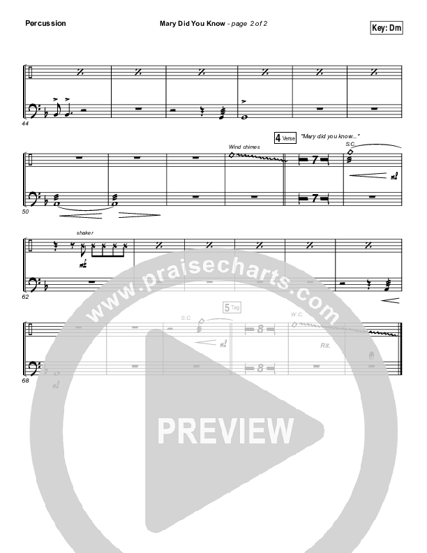 Mary Did You Know Percussion (India Arie / Gene Moore Jr.)