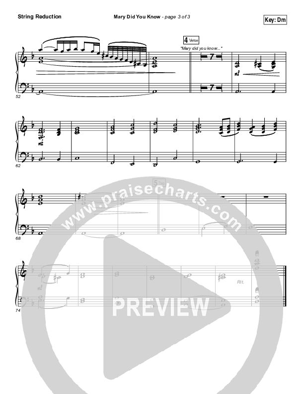 Mary Did You Know String Pack (India Arie / Gene Moore Jr.)