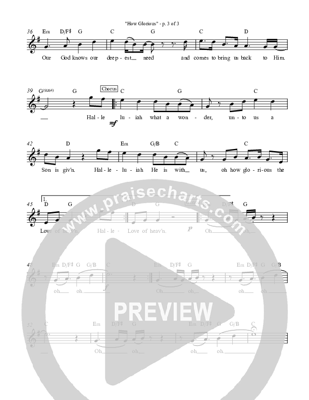 How Glorious The Love Of Heaven Lead Sheet (Stars Go Dim)