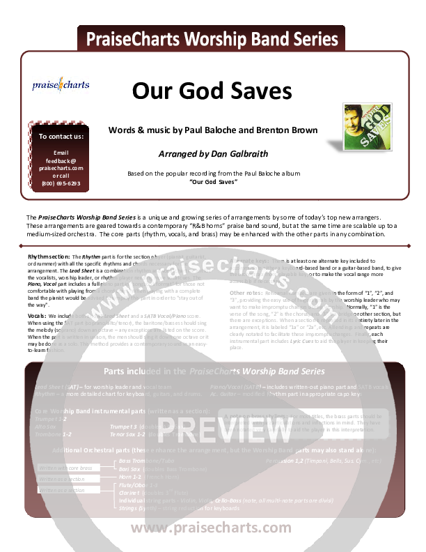 Our God Saves Orchestration (Paul Baloche)