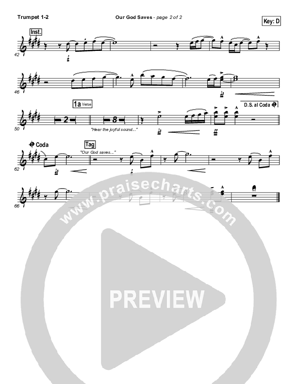 Our God Saves Trumpet 1,2 (Paul Baloche)