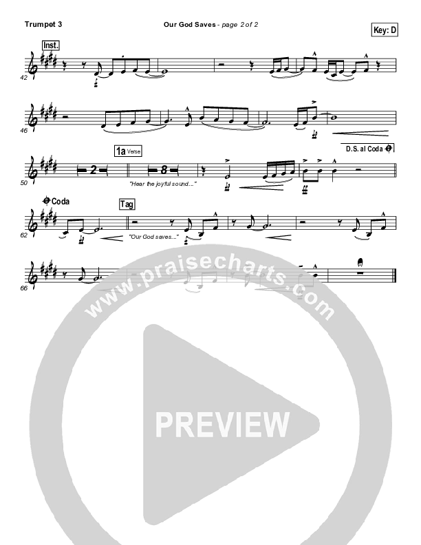 Our God Saves Trumpet 3 (Paul Baloche)