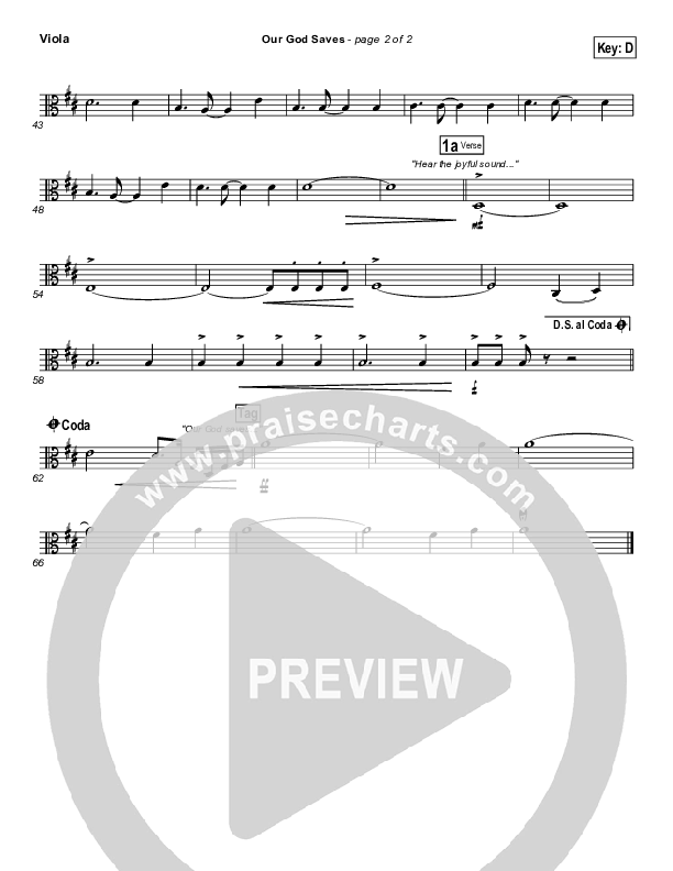 Our God Saves Viola (Paul Baloche)