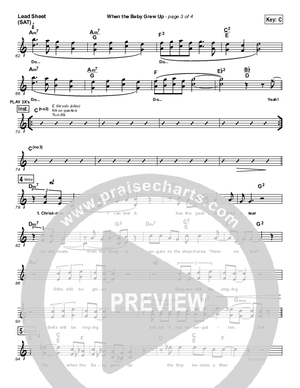 When The Baby Grew Up Lead Sheet (SAT) (Rob Mathes)