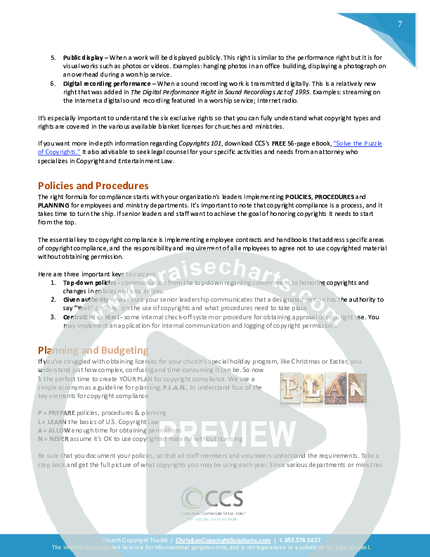 Church Copyright Toolkit eBook ()