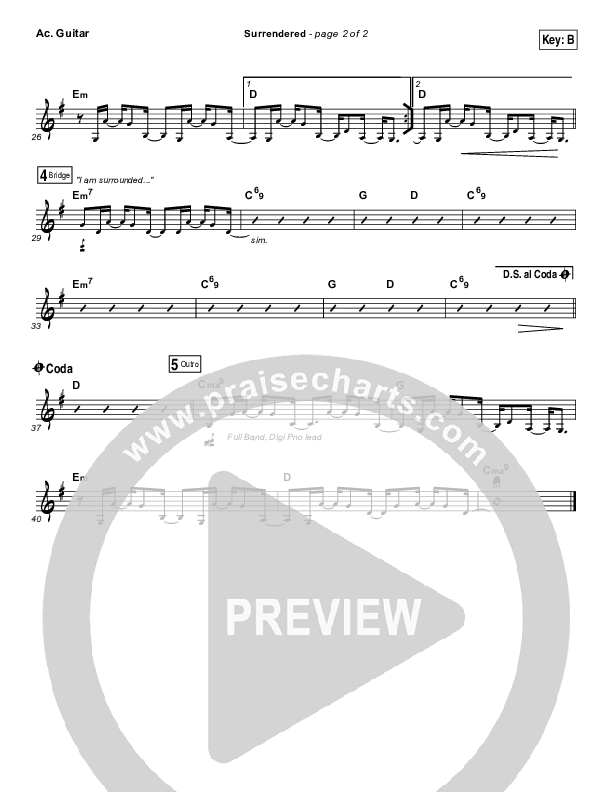 Surrendered Acoustic Guitar (Chris Quilala / Kari Jobe)