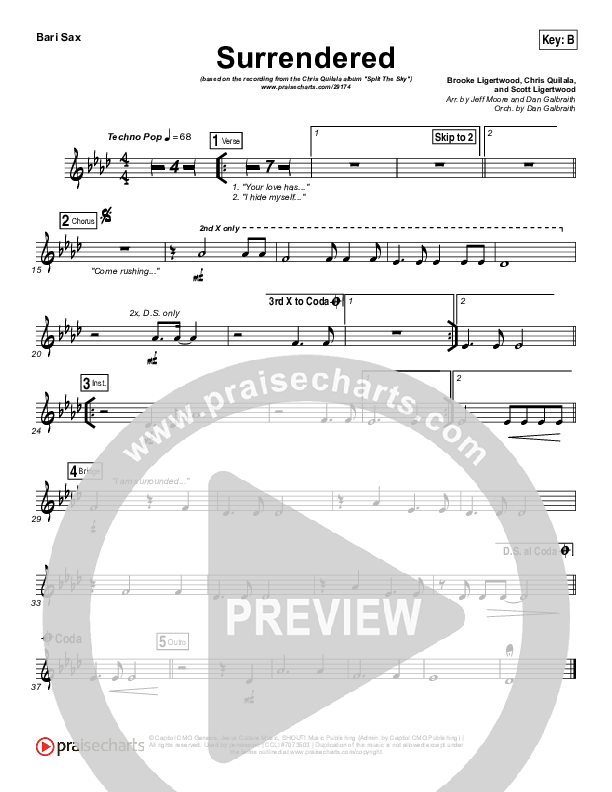 Surrendered Bari Sax (Chris Quilala / Kari Jobe)