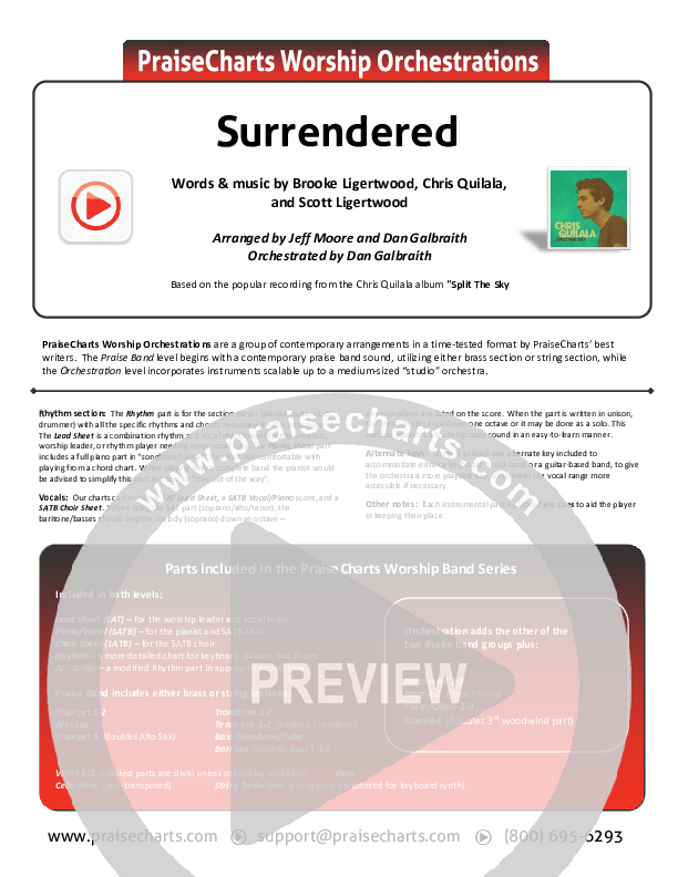 Surrendered Orchestration (Chris Quilala / Kari Jobe)