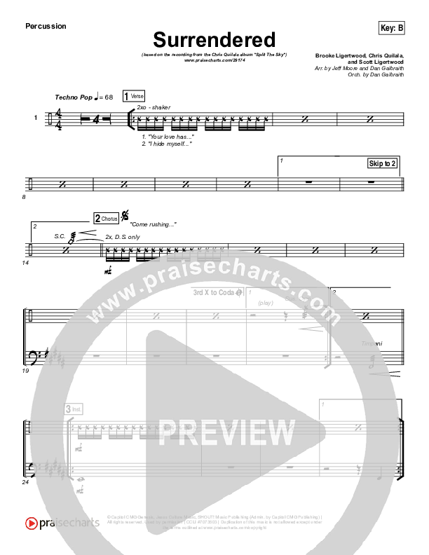 Surrendered Percussion (Chris Quilala / Kari Jobe)