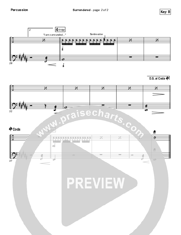 Surrendered Percussion (Chris Quilala / Kari Jobe)