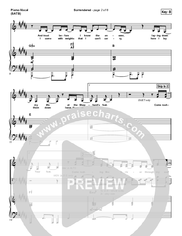 Surrendered Piano/Vocal Pack (Chris Quilala / Kari Jobe)