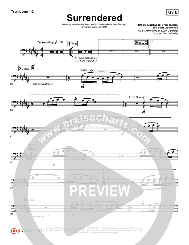 Surrendered Trombone 1/2 (Chris Quilala / Kari Jobe)