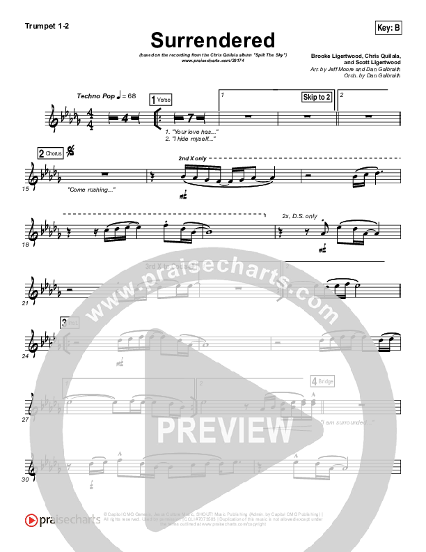 Surrendered Brass Pack (Chris Quilala / Kari Jobe)