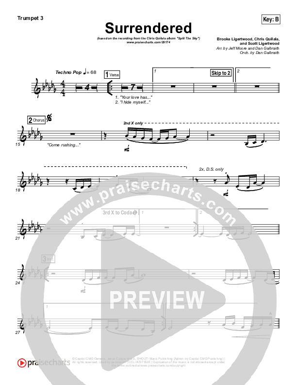 Surrendered Trumpet 3 (Chris Quilala / Kari Jobe)