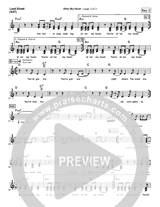 After My Heart Lead Sheet (SAT) (Chris Quilala)