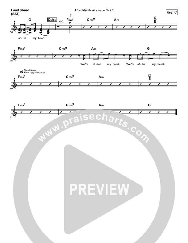 After My Heart Lead Sheet (SAT) (Chris Quilala)