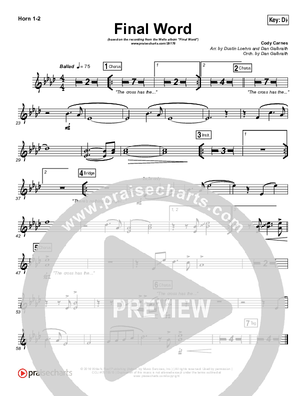 The Cross Has The Final Word Brass Pack (Wells)