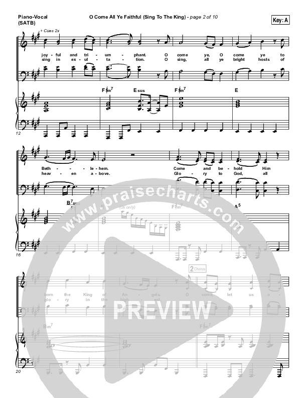 O Come All Ye Faithful (Sing To The King) Piano/Vocal (SATB) (33 Miles)