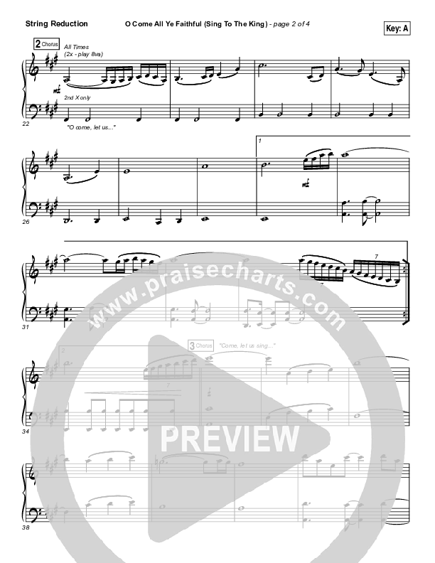 O Come All Ye Faithful (Sing To The King) String Pack (33 Miles)