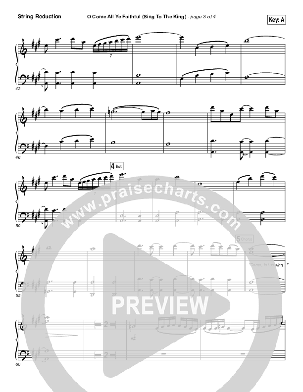 O Come All Ye Faithful (Sing To The King) String Pack (33 Miles)