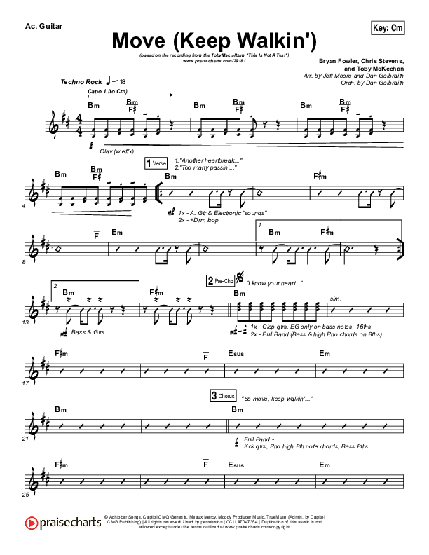Move (Keep Walkin) Acoustic Guitar (TobyMac)