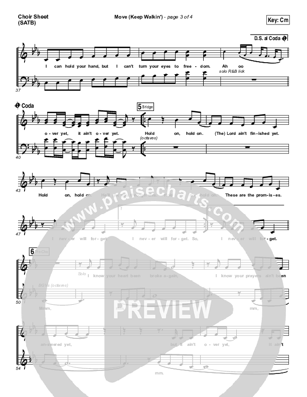 Move (Keep Walkin) Choir Sheet (SATB) (TobyMac)