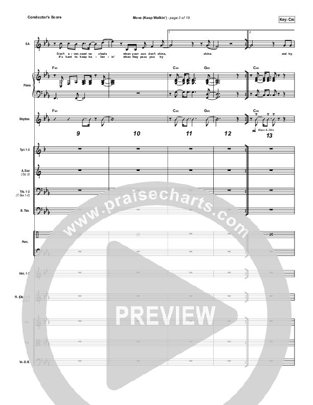 Move (Keep Walkin) Conductor's Score (TobyMac)