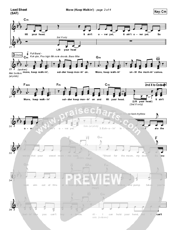 Move (Keep Walkin) Lead Sheet (SAT) (TobyMac)