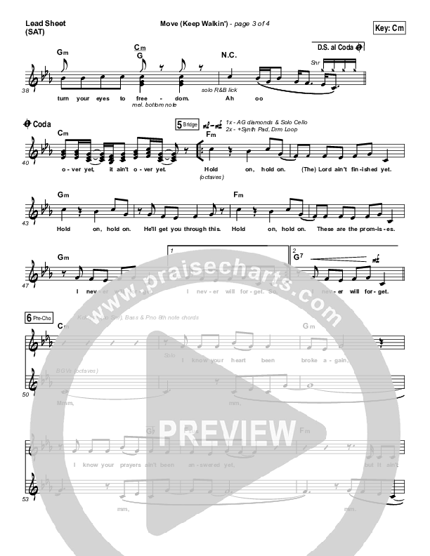 Move (Keep Walkin) Lead Sheet (SAT) (TobyMac)