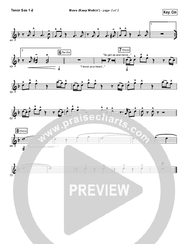 Move (Keep Walkin) Tenor Sax 1/2 (TobyMac)