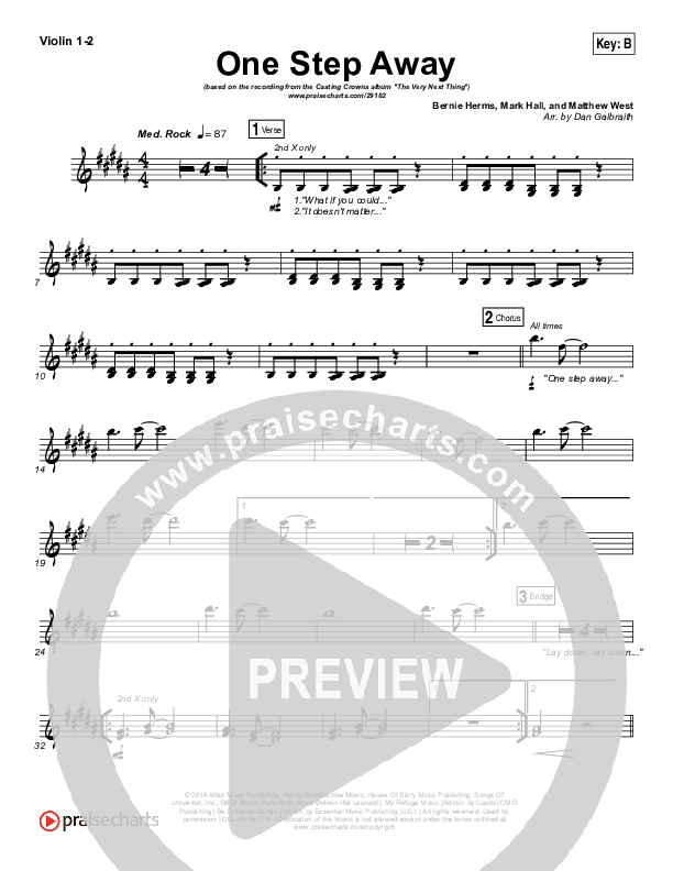 One Step Away String Pack (Casting Crowns)