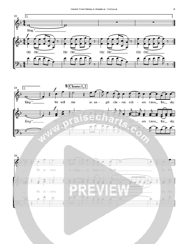 Hark The Herald Angels Sing Choir Sheet (SATB) (Peoples Church Worship)