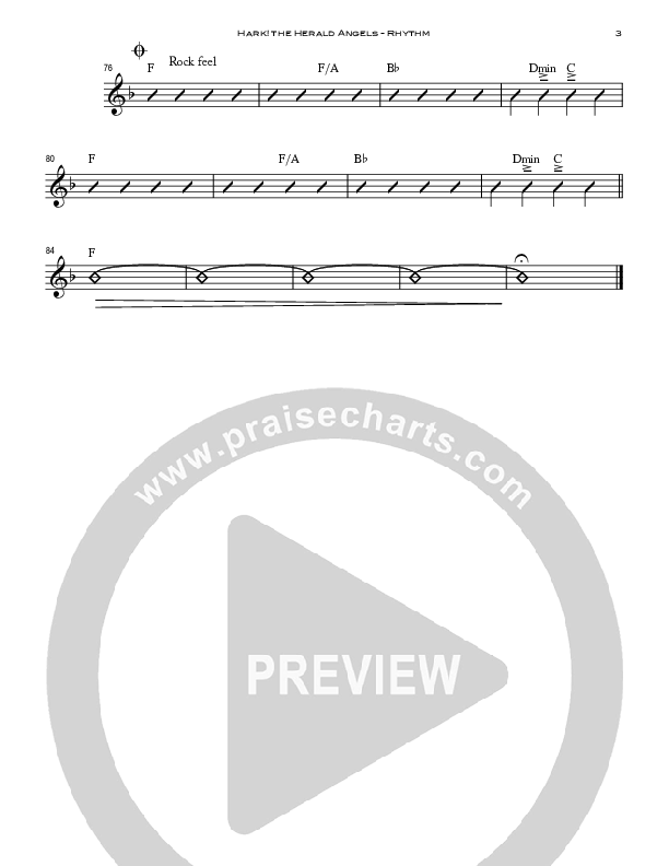 Hark The Herald Angels Sing Rhythm Chart (Peoples Church Worship)