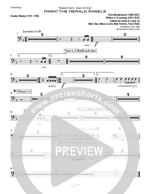 Hark The Herald Angels Sing Timpani (Peoples Church Worship)