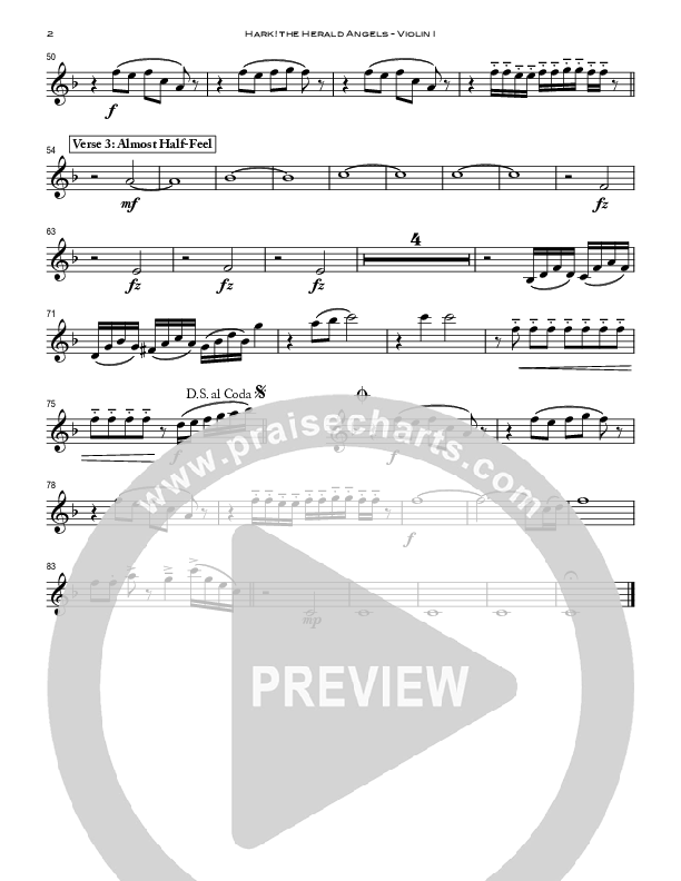 Hark The Herald Angels Sing Violin 1 (Peoples Church Worship)