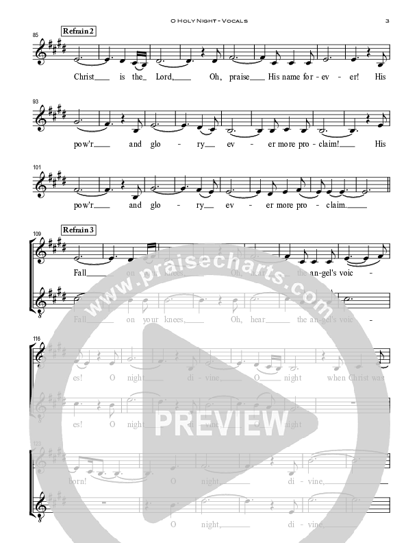 O Holy Night Choir Sheet (SATB) (Peoples Church Worship)