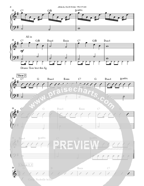 Jesus Our King Rhythm Chart (Peoples Church Worship)