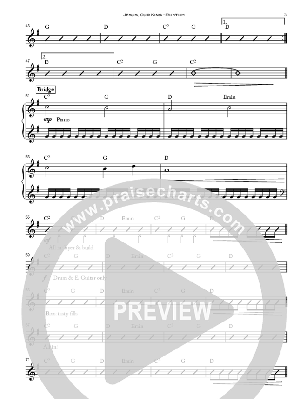 Jesus Our King Rhythm Chart (Peoples Church Worship)