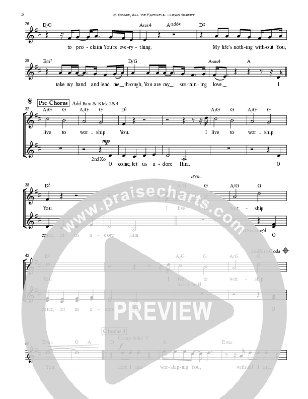 O Come All Ye Faithful (Worshiping You) Lead (SAT) (Peoples Church Worship)