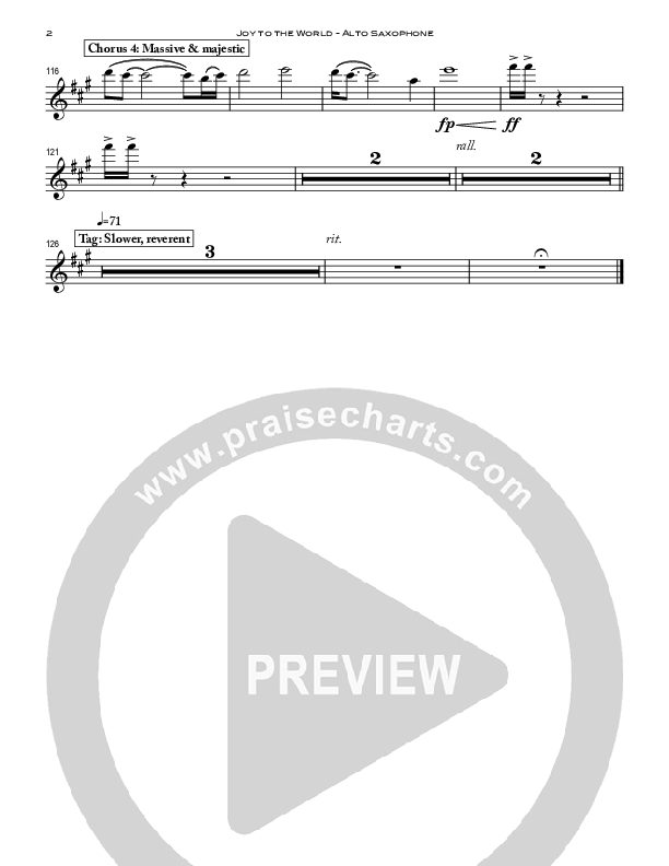 Joy To The World (with Forever Reign) Alto Sax (Peoples Church Worship)