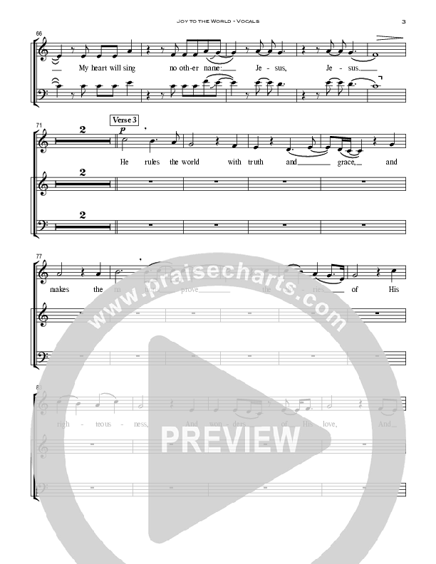 Joy To The World (with Forever Reign) Choir Sheet (SATB) (Peoples Church Worship)