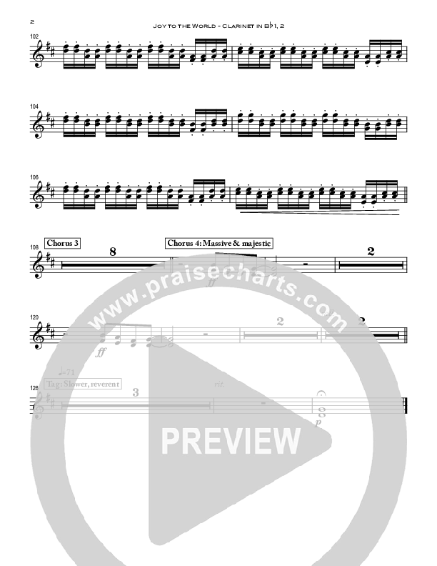 Joy To The World (with Forever Reign) Clarinet 1/2 (Peoples Church Worship)