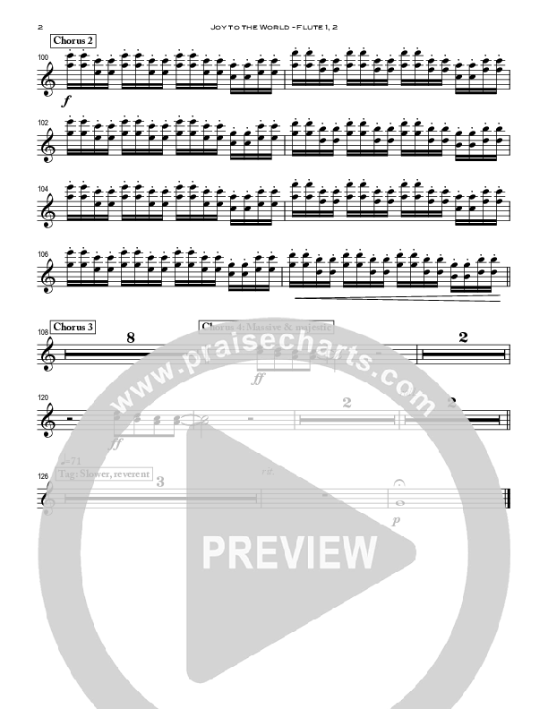 Joy To The World (with Forever Reign) Flute 1/2 (Peoples Church Worship)