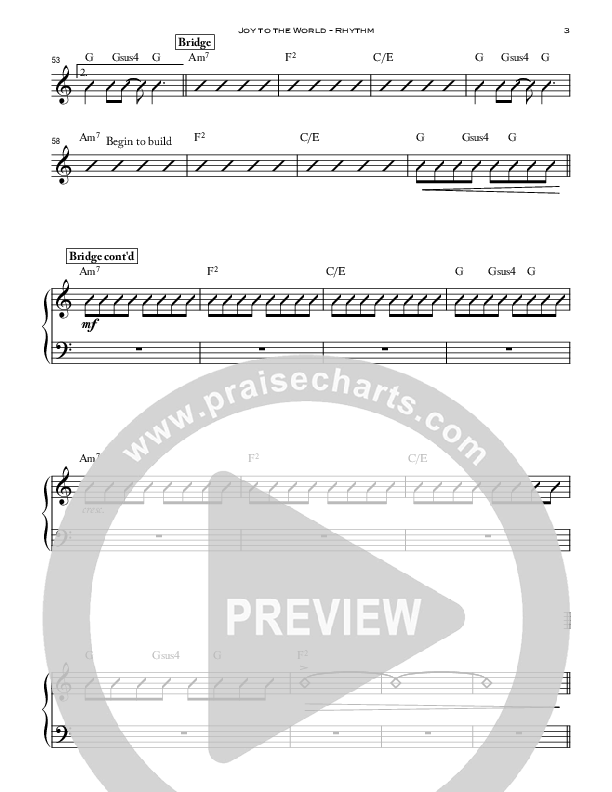 Joy To The World (with Forever Reign) Rhythm Chart (Peoples Church Worship)