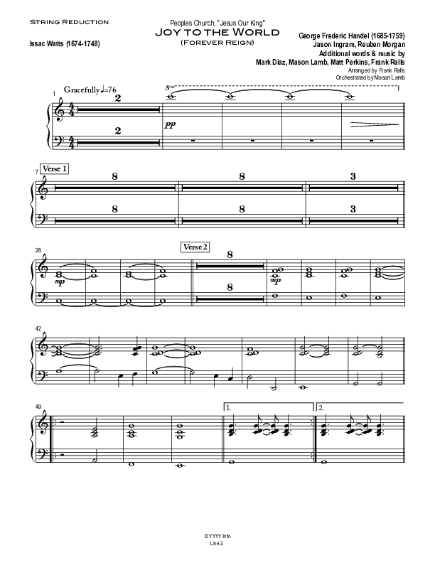 Joy To The World (with Forever Reign) Synth Strings (Peoples Church Worship)