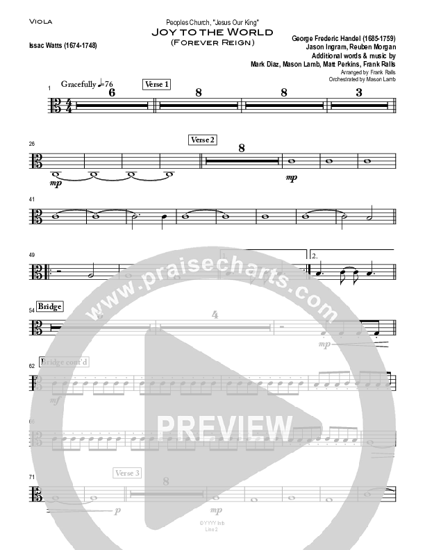 Joy To The World (with Forever Reign) Viola (Peoples Church Worship)