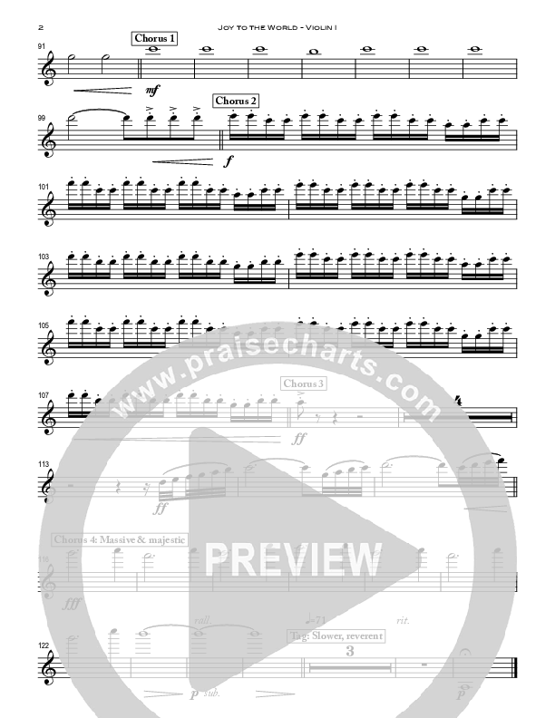 Joy To The World (with Forever Reign) Violin 1 (Peoples Church Worship)